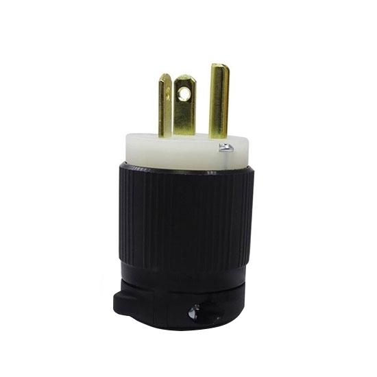 20A 250V Locking Plug, 2 Pole 3 Wire