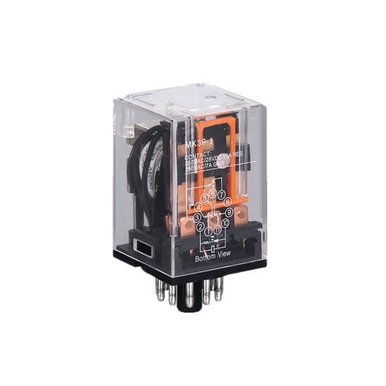 Electromagnetic Relay, 11-pin 3PDT, 12V/24V/110V/220V coil