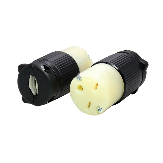 15A 250V Locking Plug, 2 Pole, 3 Wire