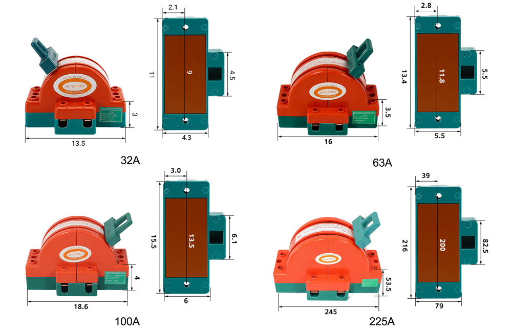 Double pole double throw knife switch dimensions