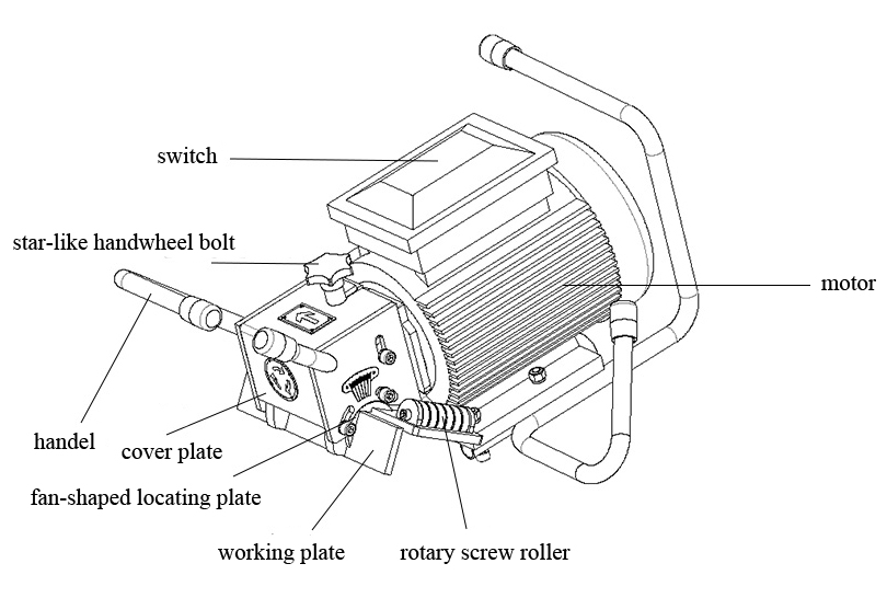 Plate chamfering machine dimension