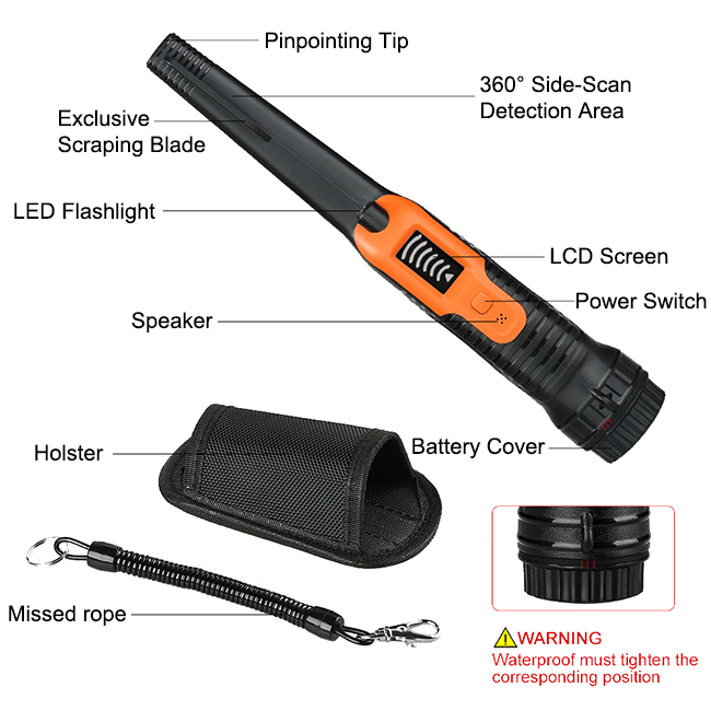 Structure of waterproof meta detector