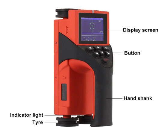 Integrated concrete rebar detector detail