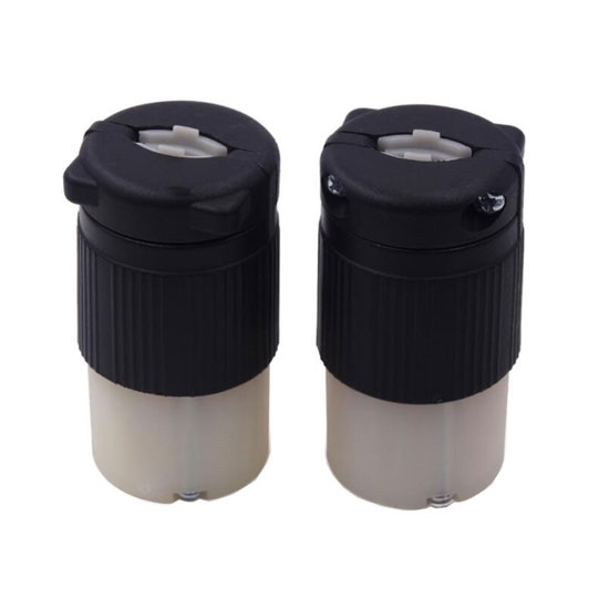 15A 125V Locking Plug, 2 Pole, 3 Wire