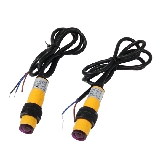 M18 Photoelectric Switch Sensor, Through Beam, DC 12V-24V, NPN, NO