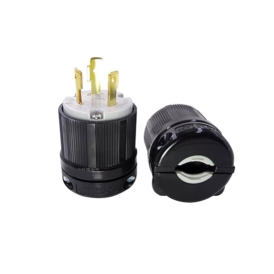30A 250V Locking Plug, 2 Pole 3 Wire