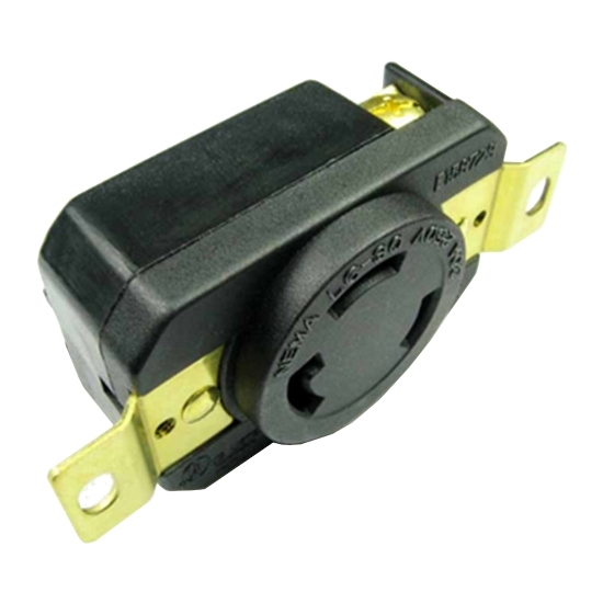 30A 125V Locking Receptacle, 2 Pole, 3 Wire