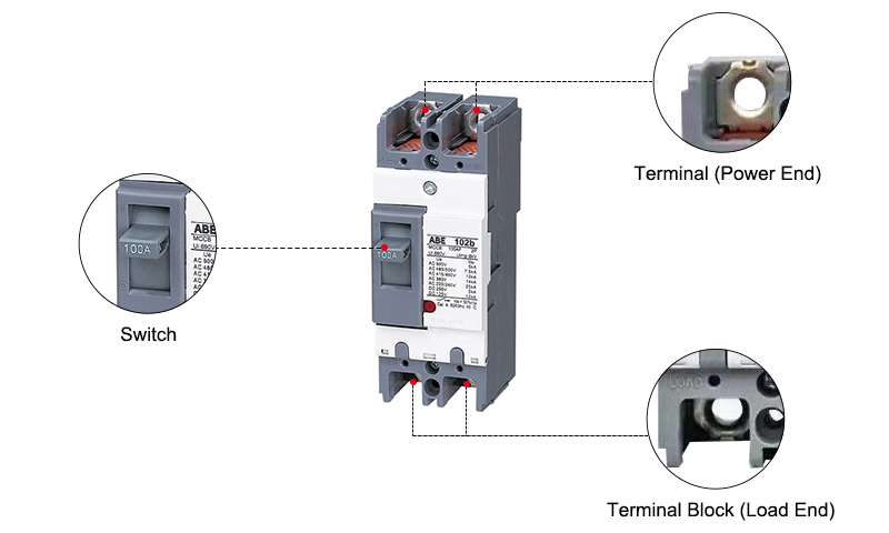 2 Pole Molded Case Circuit Breaker Details