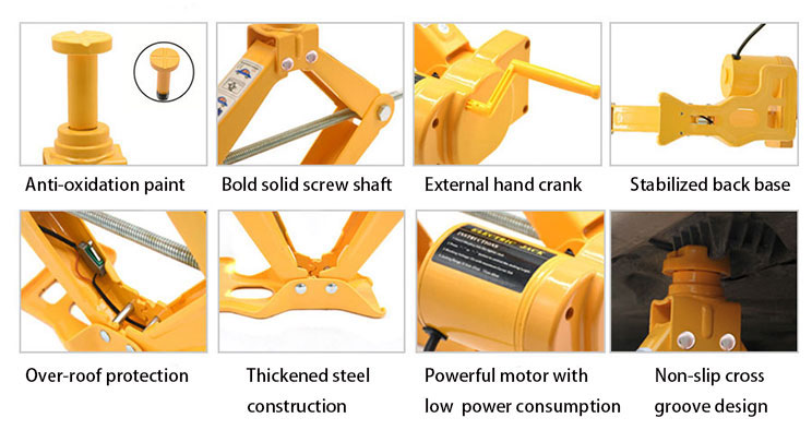 3 in 1 electric jack detail