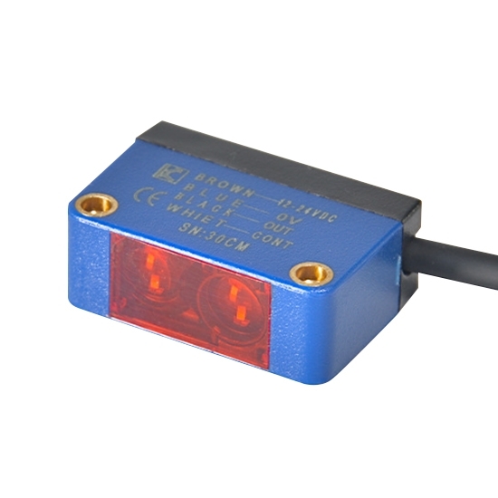 LED Photoelectric Sensor, Background Suppression, 30cm