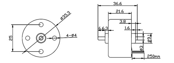 3000 rpm BLDC motor dimension