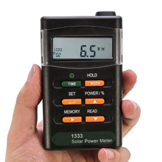 Digital Solar Power Meter, 4 Digits LCD Display