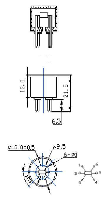 Ozone gas sensor structural diagram