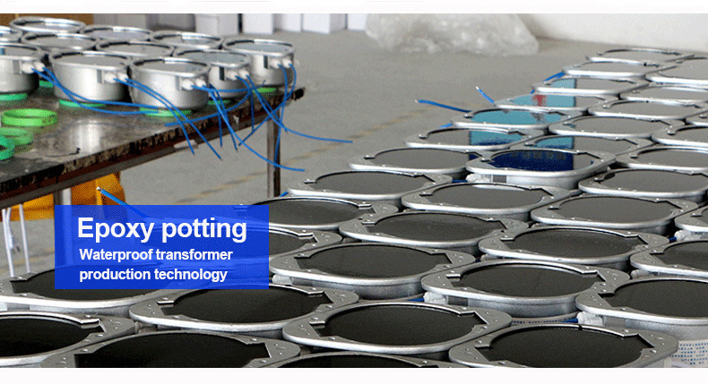 Toroidal transformer epoxy potting