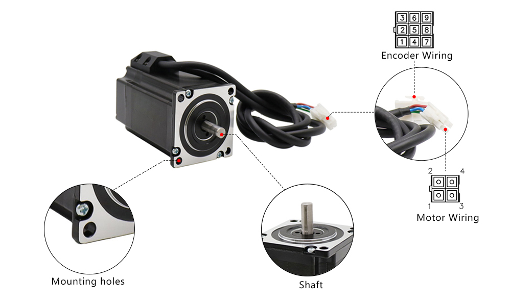 Details of Nema 23 closed loop stepper motor