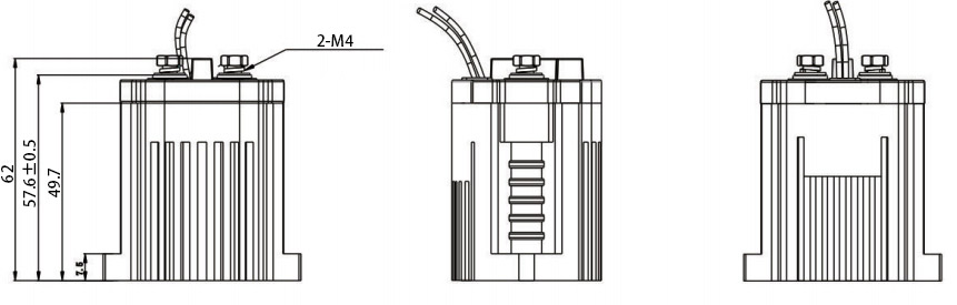 High voltage 50a dc contactor dimension 1