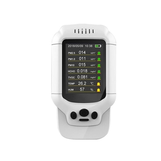 Portable Air Quality Monitor, PM2.5/HCHO/TVOC/Temperature/Humidity
