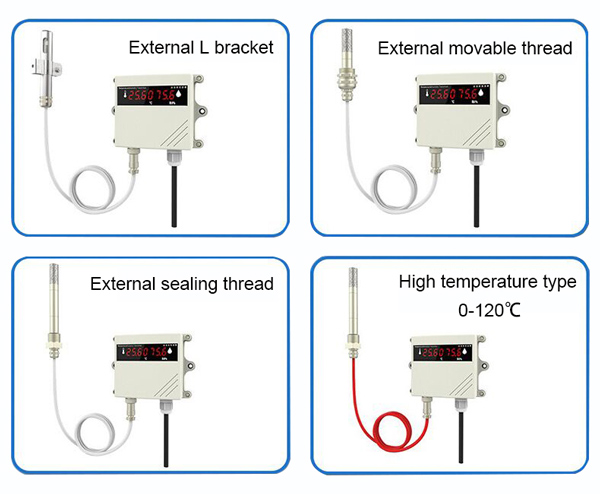 Temperature and humidity sensor probe types