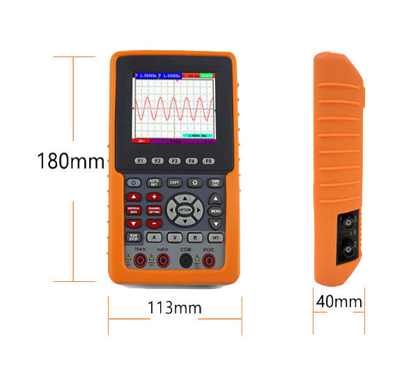 Handheld oscilloscope dimension
