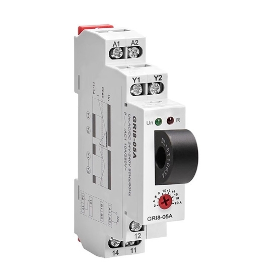 Current Monitoring Relay, 2-20A Adjustable, AC/DC24V-240V