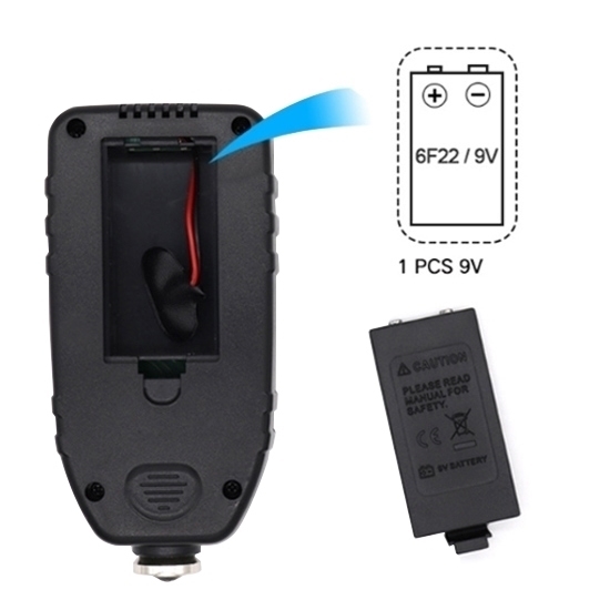 0-1300 μm Digital Paint Coating Thickness Gauge, Film/Powder/Zinc