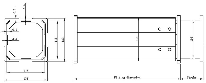 Industrial heavy duty lifting column dimension