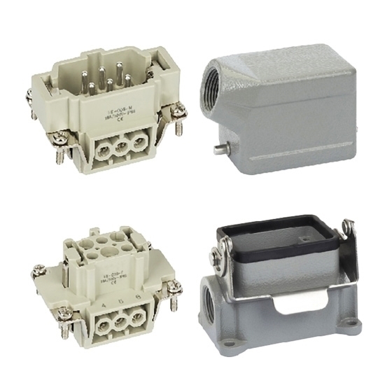 Heavy Duty Connector, 6 Pin, AC 500V / 16A