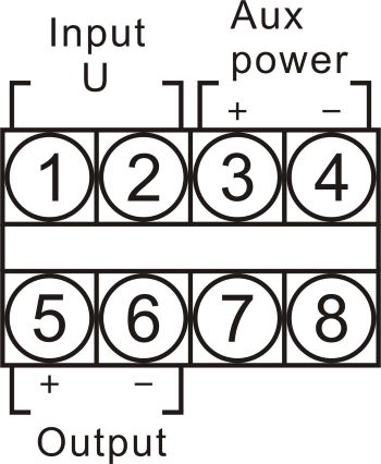 DC current power transducer wiring