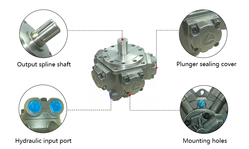 50hp Radial Piston Hydraulic Motor Details