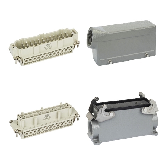 Heavy Duty Connector, 24 Pin, 500VAC / 16 Amp
