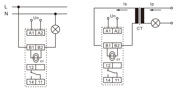 Current monitoring relay witing 2