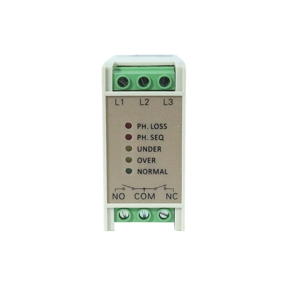 3 Phase Monitoring Relay, SPDT, Phase Failure/Undervoltage/Overvoltage