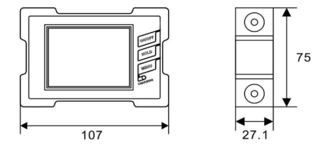 DMI810 digital inclinometer dimension