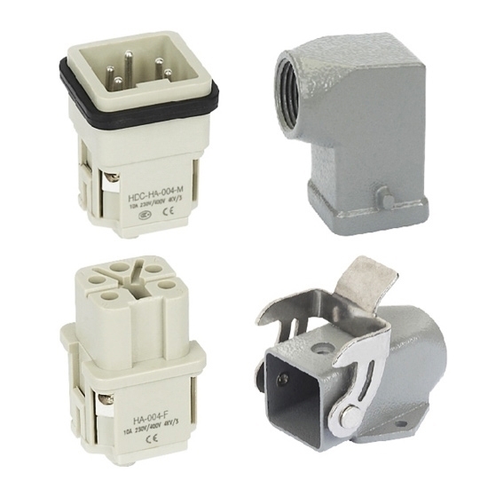 Heavy Duty Connector, 4 Pin, 250VAC / 10A