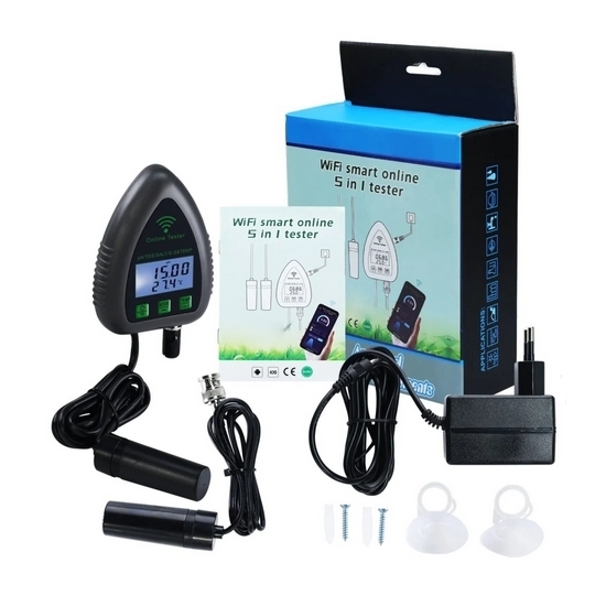 5 in 1 Water Quality Tester, pH/TDS/Salt/S.G/Temp