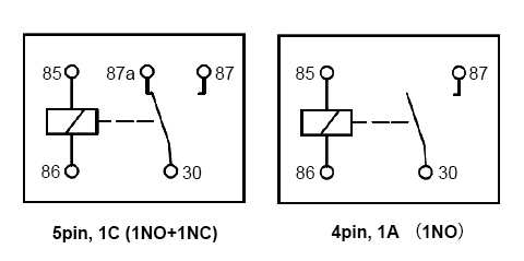 40A waterproof car starter relay wiring