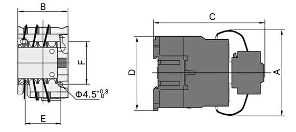 25A AC capacitor contactor size