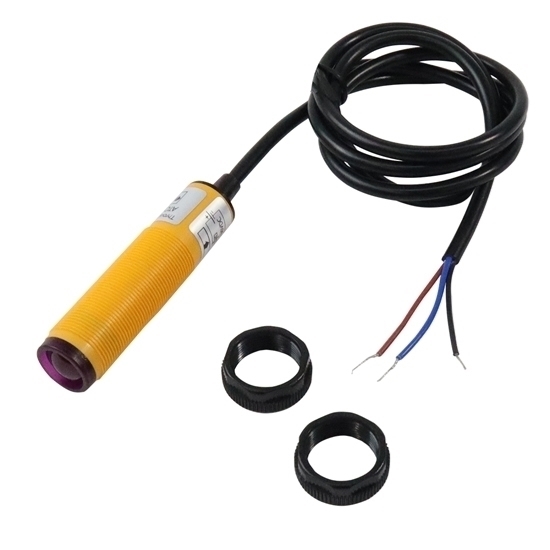 M18 Photoelectric Switch Sensor, Through Beam, DC 12V-24V, NPN, NO