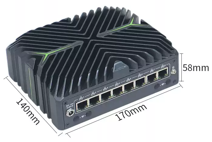 Fanless embedded industrial pc dimension