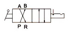 Wiring Diagram of 4 Way 2 Position Pneumatic Hand Lever Valve