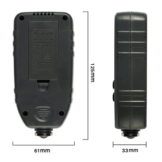 0-1300 μm Digital Paint Coating Thickness Gauge, Film/Powder/Zinc