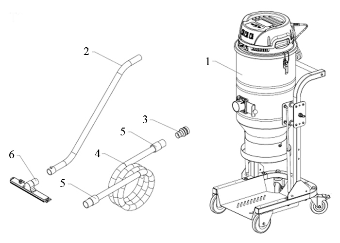 Accessories of Continuous Duty Industrial Vacuum Dust Extractor