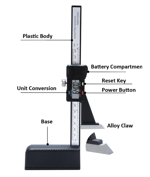 0-150mm Digital Height Gauge Details