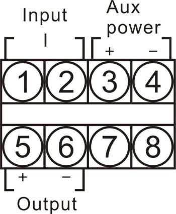 wiring of 1 phase ac current power transducer