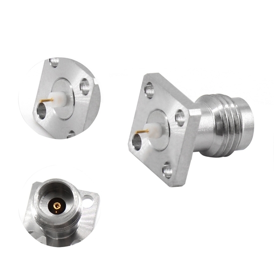 2.4mm Female RF Coaxial Connector, Flange Mount