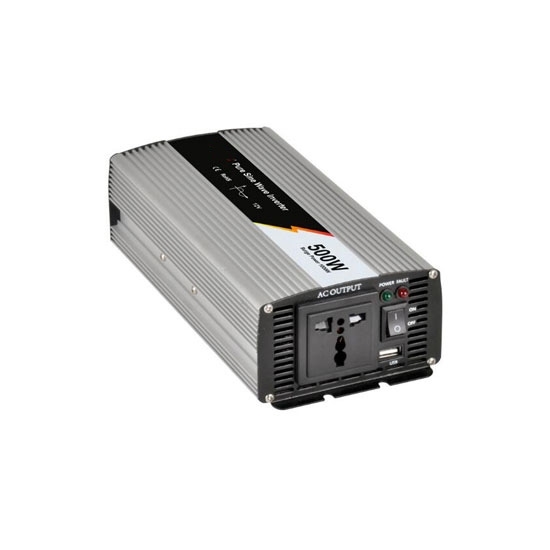 500 Watt Pure Sine Wave Power Inverter, 12V DC to 220V AC