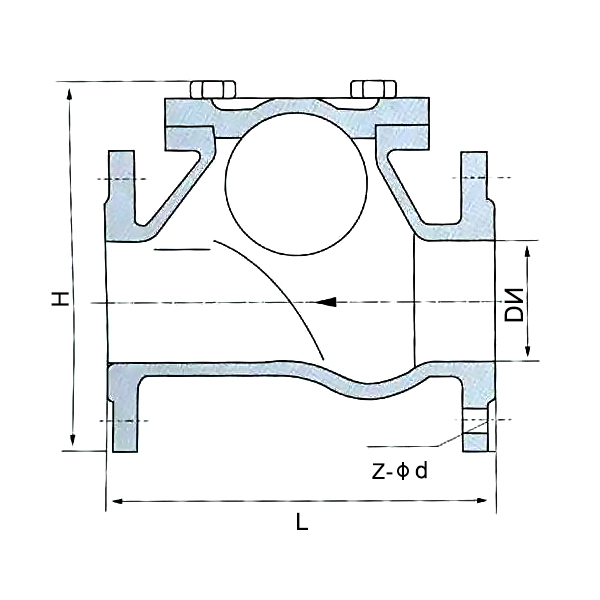 Ball check valve dimension