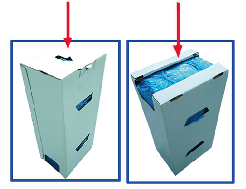 Shoe cover dispenser box 