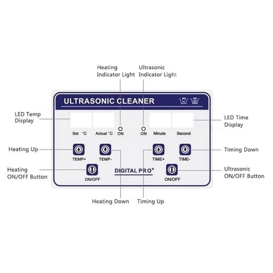 2L Ultrasonic Cleaner for Jewelry/Glasses/Watches