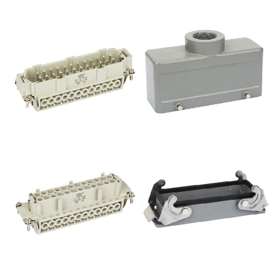 Heavy Duty Connector, 24 Pin, 500VAC / 16 Amp